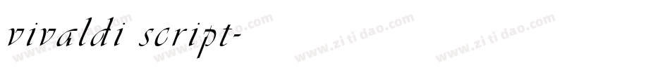 vivaldi script字体转换
